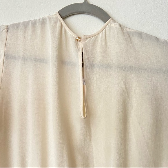 Alessandra Rich Cream Maxi Dress 100% Silk Size 42 - Picture 7 of 9